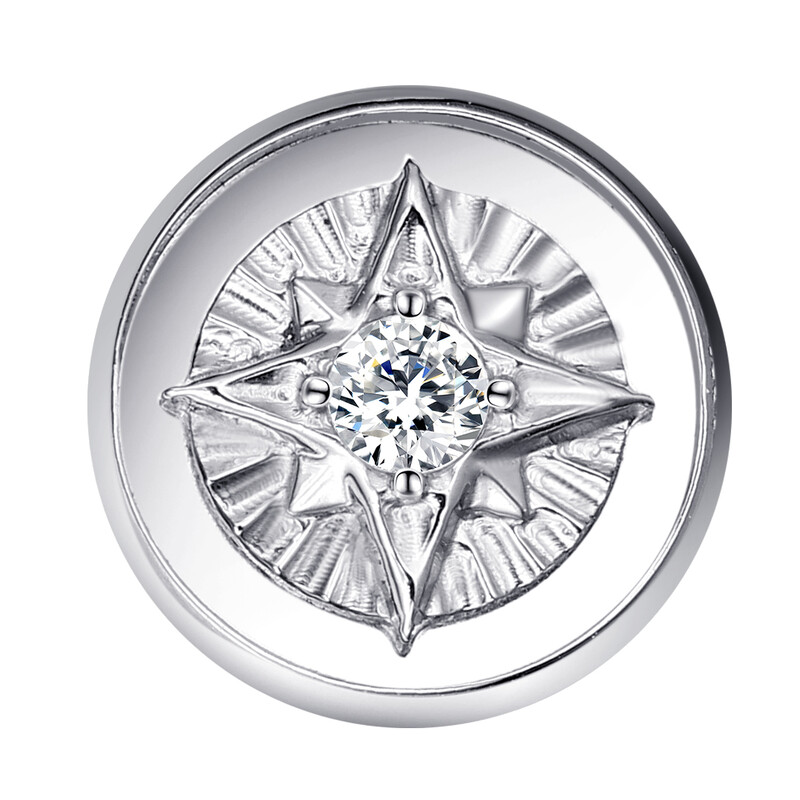 Amžinojo metalo ASTM F136 titano skydo formos viršus su plokščia žvaigždute, vidine sriegiu Labret auskarų vėrimo papuošalai GTEY230299