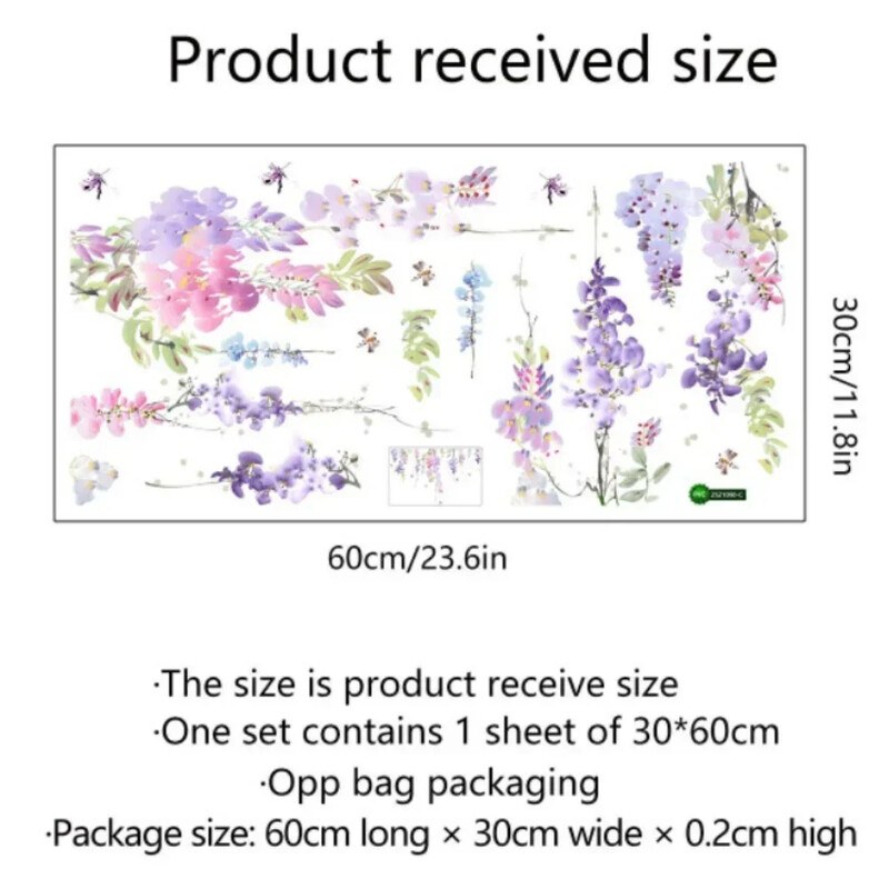 Virágnövények Virágos falmatricák Otthon Szoba Dekoráció Hálószoba Ragasztó Tapéta Fal Bútor Ajtó Ház belső