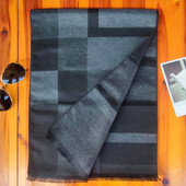 „Foulard“ prabangus kašmyro šalikas, skirtas vyriškam žiemos laisvalaikiui, verslo languotas kaklo ir ilgų kaklaskarių, stiliaus vyras, dovana