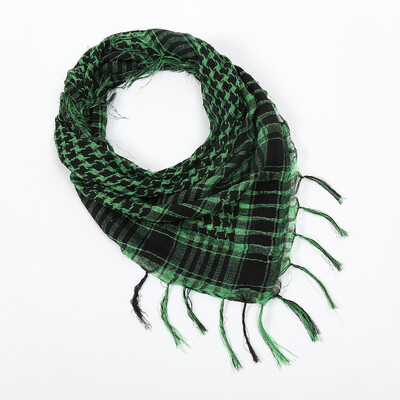 Arabų kvadratinė skara musulmonų skara, languota juostelė, spausdinta lauko šaliko vėjo ir smėlio kaklo danga