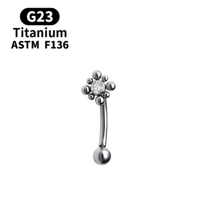 Inele populare cu model de flori pentru buric, simplu delicat, G23, piercing din titan, opal, inele pentru buric, bijuterii sexy pentru corp.