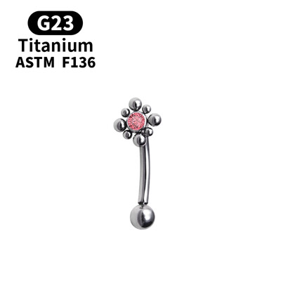 Inele populare cu model de flori pentru buric, simplu delicat, G23, piercing din titan, opal, inele pentru buric, bijuterii sexy pentru corp.