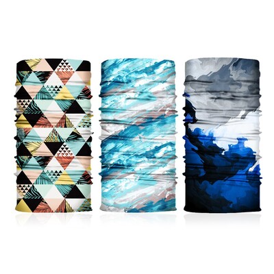 3 bucăți de camuflaj Bandana magică fără sudură Ghet pentru gât Bandă de cachetele pentru ciclism Tub de pescuit Protecție facială Bărbați Femei