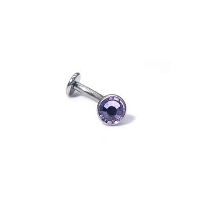 Titánový prsteň do pupka F136, 14 gramov, zirkónový necht, plochá tyčinka, lesklý necht do obočia, piercing šperky.
