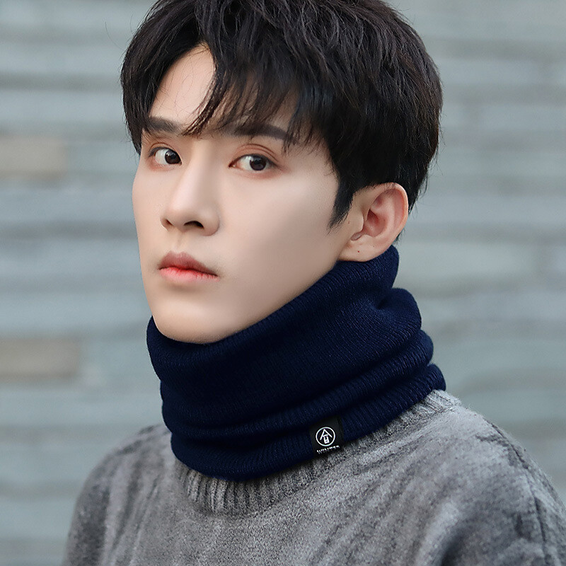 Moda femei eșarfă tricotată solid cașmer ca iarna eșarfe snood doamnă caldă lână blană groasă unisex bărbați gât eșarfe inel