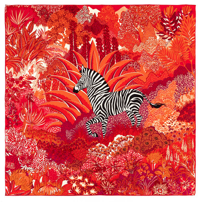 POBING Kézi tekercselt szálas selyem sál Női Erdei Zebra Négyzet Sálak Echarpes Foulard Femme Wrap Lady Bandana Hidzsáb 90cm