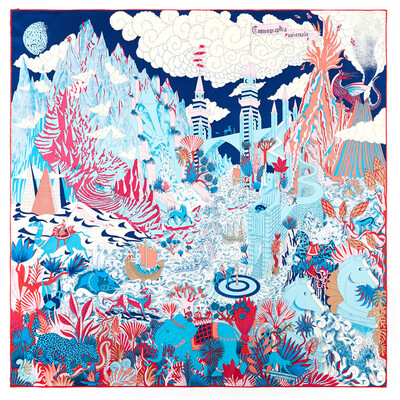 POBING Kézi tekercselt szálas selyem sál Női Erdei Zebra Négyzet Sálak Echarpes Foulard Femme Wrap Lady Bandana Hidzsáb 90cm