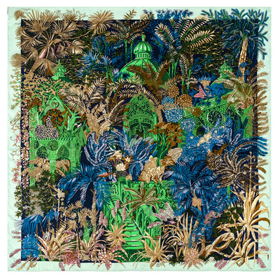 POBING Kézi tekercselt szálas selyem sál Női Erdei Zebra Négyzet Sálak Echarpes Foulard Femme Wrap Lady Bandana Hidzsáb 90cm