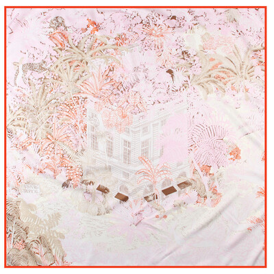 POBING Kézi tekercselt szálas selyem sál Női Erdei Zebra Négyzet Sálak Echarpes Foulard Femme Wrap Lady Bandana Hidzsáb 90cm