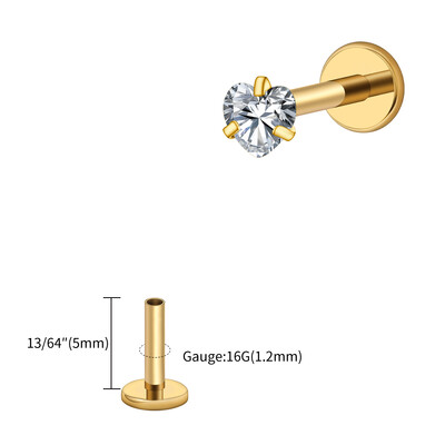 Piercing do nosa s vnútorným závitom, titánový piercing 16G s rytím, tvarom srdca a zirkónmi, do chrupavky, tragusu a špirály.