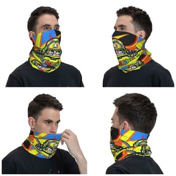 Μοτοσικλέτα Racing Bandana Neck Gaiter Printed Rossi Mask Κασκόλ Πολυλειτουργικό Headband Πεζοπορία για άνδρες Γυναίκες Ενήλικες Χειμώνας