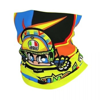 Μοτοσικλέτα Racing Bandana Neck Gaiter Printed Rossi Mask Κασκόλ Πολυλειτουργικό Headband Πεζοπορία για άνδρες Γυναίκες Ενήλικες Χειμώνας