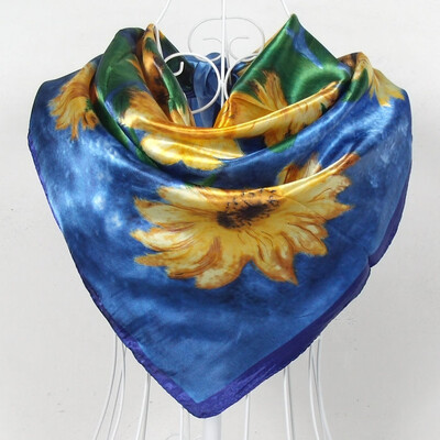 [BYSIFA] Eșarfe pătrate din satin negru cu imprimeu de șarpe Esarfe pentru cap 90*90cm Iarna femei șaluri eșarfe împachetări vară șal aer condiționat