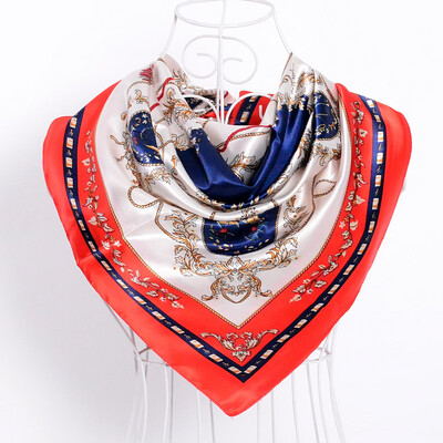 [BYSIFA] Eșarfe pătrate din satin negru cu imprimeu de șarpe Esarfe pentru cap 90*90cm Iarna femei șaluri eșarfe împachetări vară șal aer condiționat