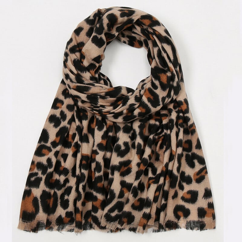 Dámska šatka s leopardím vzorom a imitáciou kašmíru, módna šatka, zabalená v zime, vonkajšia, udržiavajúca teplo, dámska šatka, štóly 210*80cm