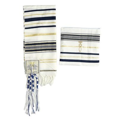 Eșarfă Talit evreiesc Bărbați/Femei Şal Rugăciune Israel Stye Poliester Pashmina 50x180cm