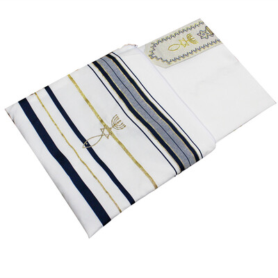 Ebreju tallit šalle vīriešu/sieviešu šalle lūgšana Israel Stye poliestera pashmina 50x180cm