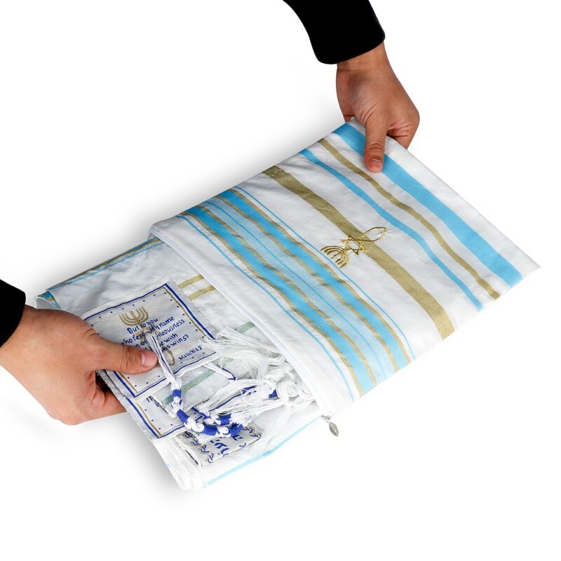 Ebreju tallit šalle vīriešu/sieviešu šalle lūgšana Israel Stye poliestera pashmina 50x180cm