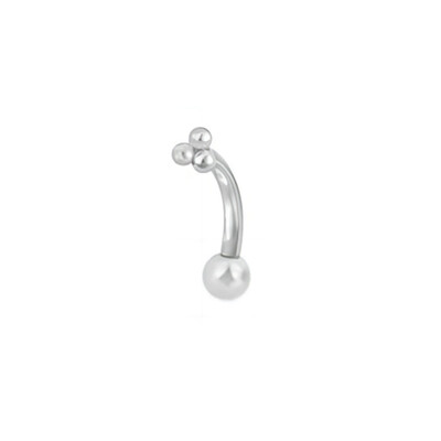 Piercing do pery z 100% chirurgickej ocele s vonkajším závitom, labret, piercing do pery, 16G, obočie, C tyčinka, telové šperky, náušnice s oreja zirkónom a chrupavkou.