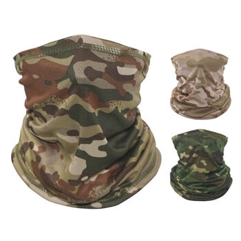 Camo Tactical Mask Neck Gaiter Cover Face Bandana Sun Cool Колоездене Лов Туризъм Къмпинг Шал Мъже Жени