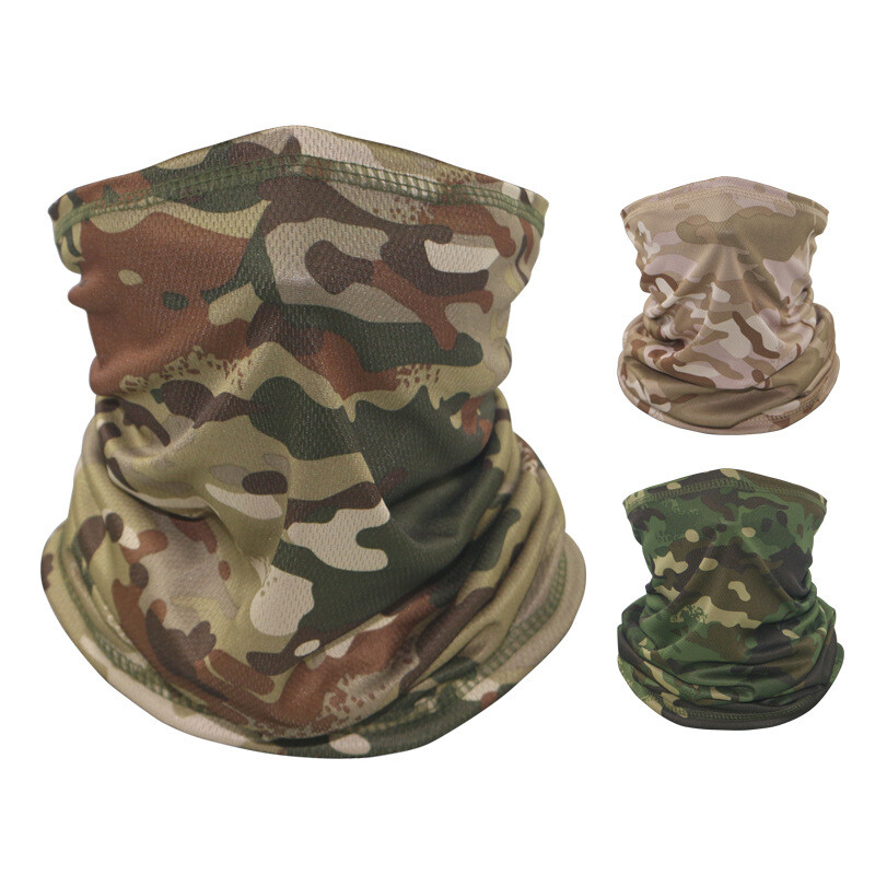 Camo Tactical Kaukė Kaklas Getrai Apdangalas Veidas Bandana Sun Cool Dviračiai Medžioklė Žygiai Stovyklavietė Šalikas Vyrai Moterys