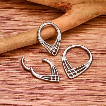 G23 Titanium Teardrop Septum Ring Daith Piercing Earrings Hoop Jewelry 16G Tragus Cartilage Helix Δαχτυλίδι μύτης για γυναίκες Δώρο