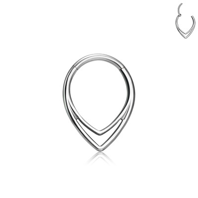 Titánové piercingové náušnice s kvapkovou kvapkou G23, piercing do nosa, náušnice s kruhovým tvarom 16G, tragus, chrupavka, špirála, nosové krúžky pre ženy, darček