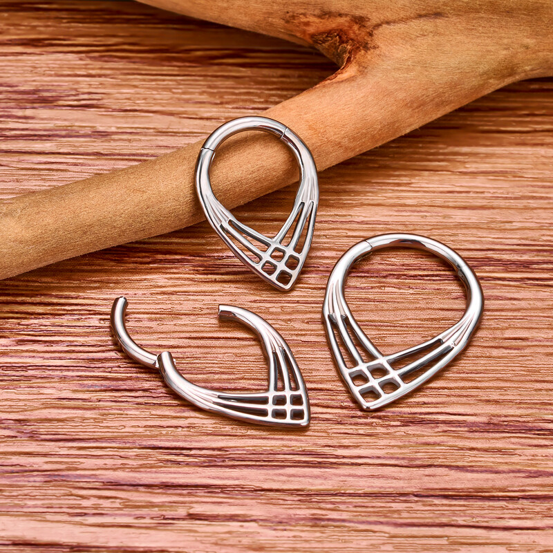 Titánové piercingové náušnice s kvapkovou kvapkou G23, piercing do nosa, náušnice s kruhovým tvarom 16G, tragus, chrupavka, špirála, nosové krúžky pre ženy, darček