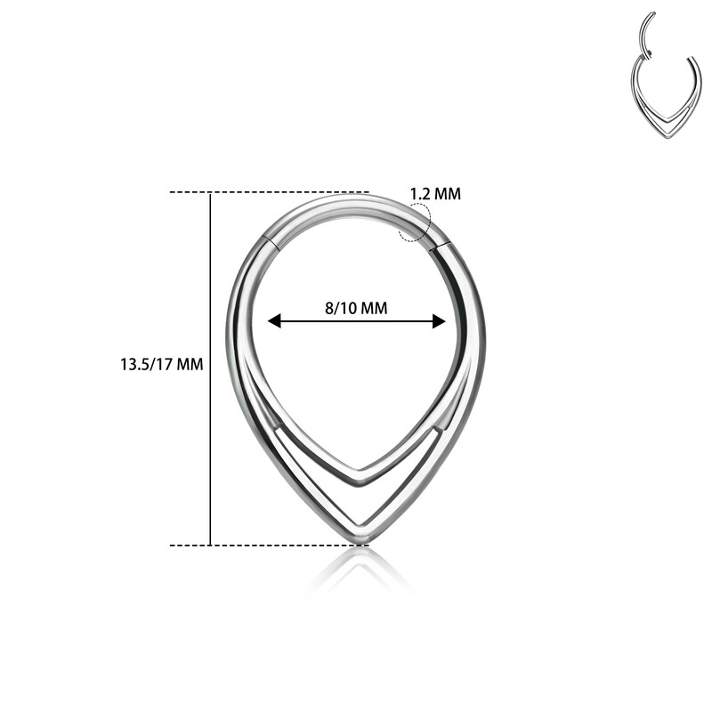Titánové piercingové náušnice s kvapkovou kvapkou G23, piercing do nosa, náušnice s kruhovým tvarom 16G, tragus, chrupavka, špirála, nosové krúžky pre ženy, darček