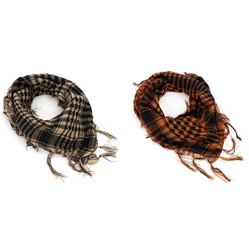 Arab sivatagi sál puha taktikai sál férfi női katonai turbán könnyű, kockás rojtos kültéri Arafat uniszex sálak