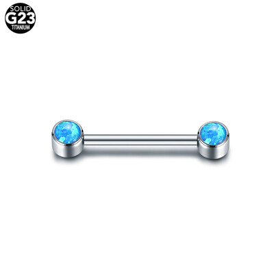 1 db titán 14G opál mellbimbós súlyzógyűrűk CZ előlap szett belső menet mellbimbópajzs Mamilo piercingek szexi női ékszerek