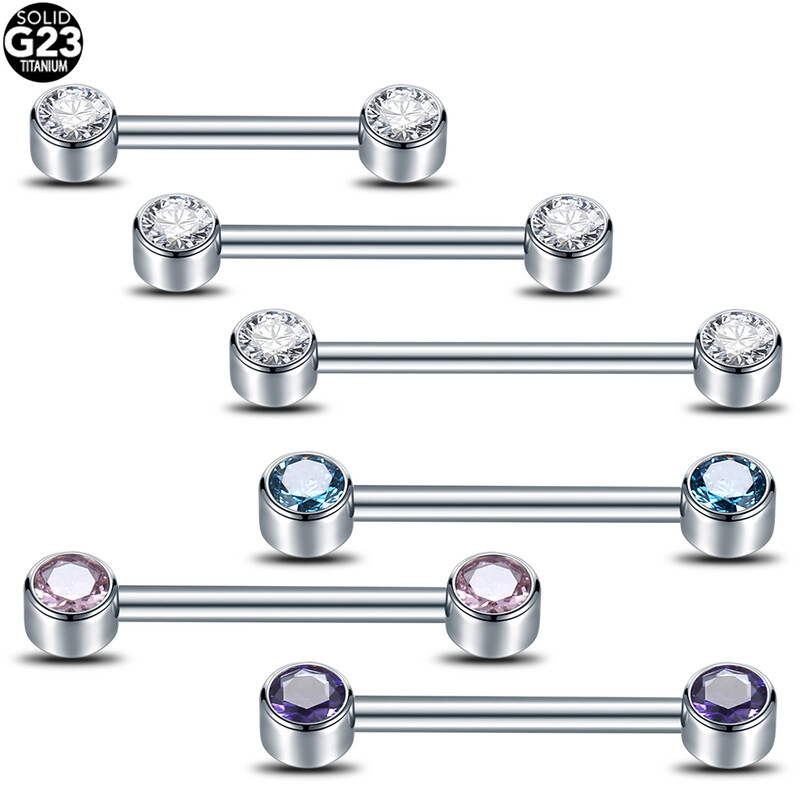 1 db titán 14G opál mellbimbós súlyzógyűrűk CZ előlap szett belső menet mellbimbópajzs Mamilo piercingek szexi női ékszerek