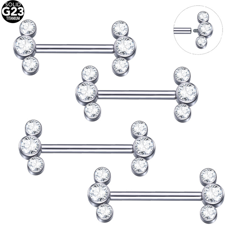 1 db titán 14G opál mellbimbós súlyzógyűrűk CZ előlap szett belső menet mellbimbópajzs Mamilo piercingek szexi női ékszerek
