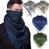 Taktinė medžioklės skara Shemagh Tactical Desert Keffiyeh galvos kaklo skara arabiška įvyniojimas su kutu 43x43 colių