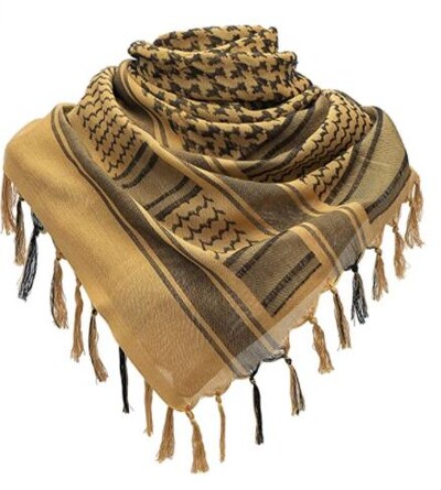 Taktinė medžioklės skara Shemagh Tactical Desert Keffiyeh galvos kaklo skara arabiška įvyniojimas su kutu 43x43 colių