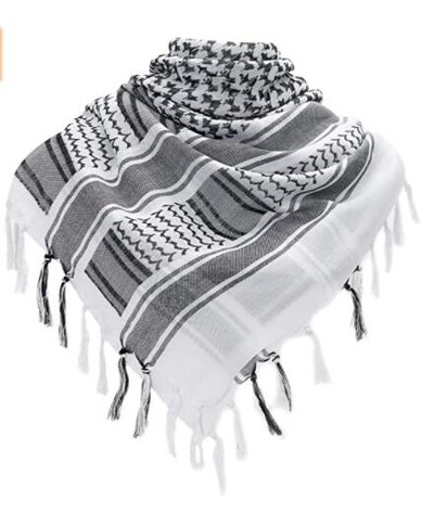 Taktinė medžioklės skara Shemagh Tactical Desert Keffiyeh galvos kaklo skara arabiška įvyniojimas su kutu 43x43 colių