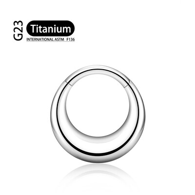 ASTM F136 G23 titán orrgyűrűs tükör 16G Hold vízcsepp septum piercing klikker szegmens gyűrű Daith kagyló karika fülbevaló