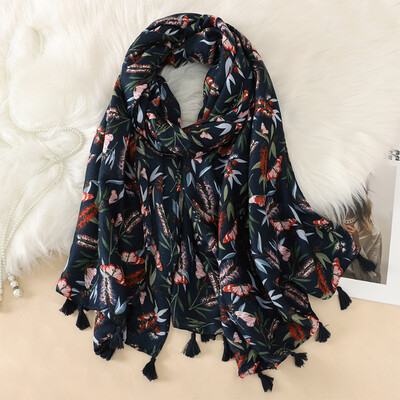 2023 Fashion Paisley Abstract Floral Ciuc Viscoza Şal Eşarfă Damă Înaltă Calitate Wrap Subţire Pashmina Furat Hijab Musulman 180*90Cm