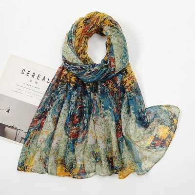 2024 m. pavasaris Nauja mada Retro BIG Gėlėtas Viskozės Šalikas Lady Print Voile Šaliai ir įvyniojimai Pashmina Foulards Musulmon Hijab 180*85cm