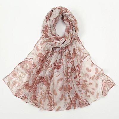 2024 m. pavasaris Nauja mada Retro BIG Gėlėtas Viskozės Šalikas Lady Print Voile Šaliai ir įvyniojimai Pashmina Foulards Musulmon Hijab 180*85cm