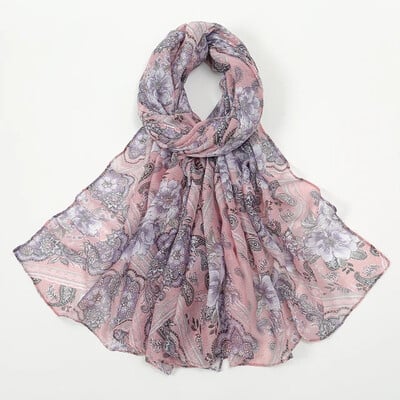 2024 m. pavasaris Nauja mada Retro BIG Gėlėtas Viskozės Šalikas Lady Print Voile Šaliai ir įvyniojimai Pashmina Foulards Musulmon Hijab 180*85cm