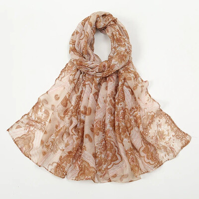 2024 m. pavasaris Nauja mada Retro BIG Gėlėtas Viskozės Šalikas Lady Print Voile Šaliai ir įvyniojimai Pashmina Foulards Musulmon Hijab 180*85cm