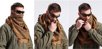 Κασκόλ Winter Outdoor Tactical Camo Arab Breathable Headband Desert Scarf Υπαίθριο Κάμπινγκ Φουλάρι πεζοπορίας Τσάντα λαιμού Shemagh