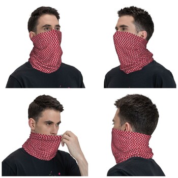 Μέσης Ανατολής Keffiyeh Bandana Gaiter λαιμού με στάμπα κόκκινο λευκό Kufiya Shemagh Balaclavas Μάσκα προσώπου Κασκόλ κεφαλόδεσμος Ιππασία για ενήλικες