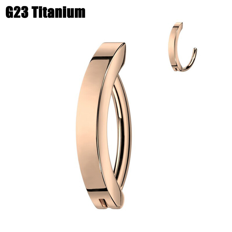 1 db Implantált minőségű titán köldökgyűrű septum gyűrű csattanó hascsipesz köldökgyűrű ívelt súlyzó piercing ékszer