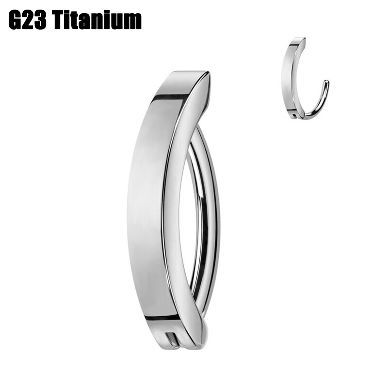 1 db Implantált minőségű titán köldökgyűrű septum gyűrű csattanó hascsipesz köldökgyűrű ívelt súlyzó piercing ékszer