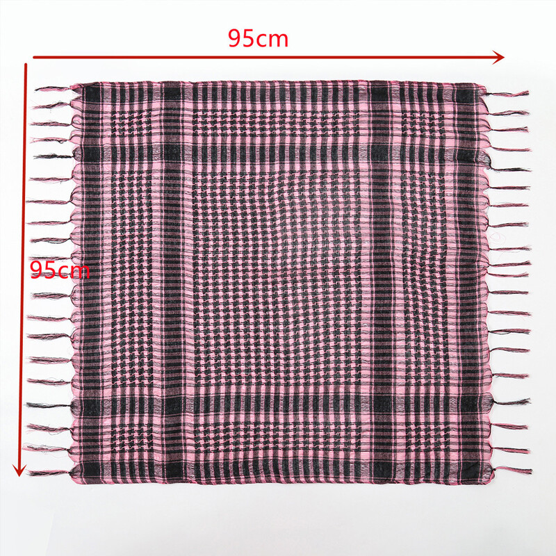 RIMAIRE poliészter terepszínű nyomott muszlim hidzsáb bojtokkal légáteresztő és napernyő 95*95 cm méretű sál