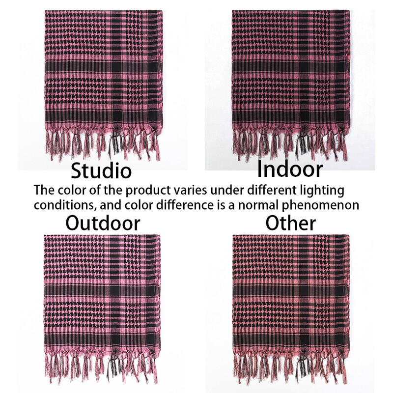 RIMAIRE poliészter terepszínű nyomott muszlim hidzsáb bojtokkal légáteresztő és napernyő 95*95 cm méretű sál