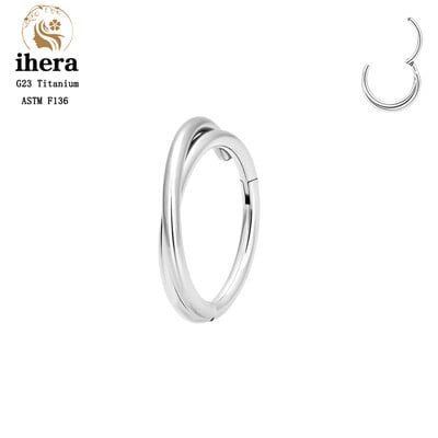 G23 titán orrgyűrű klikker fül porc Tragus Helix Daith kerek fülbevaló karika CZ 16G csuklós szegmens testpiercing ékszer