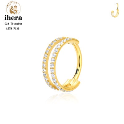 G23 titán orrgyűrű klikker fül porc Tragus Helix Daith kerek fülbevaló karika CZ 16G csuklós szegmens testpiercing ékszer